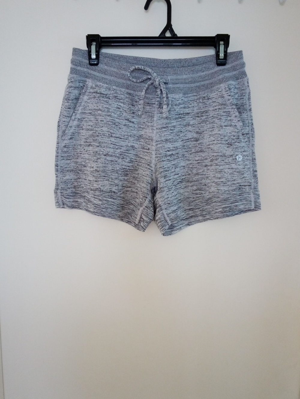 90 Degree By Reflex Light Gray Marled Knit Lounge Shorts